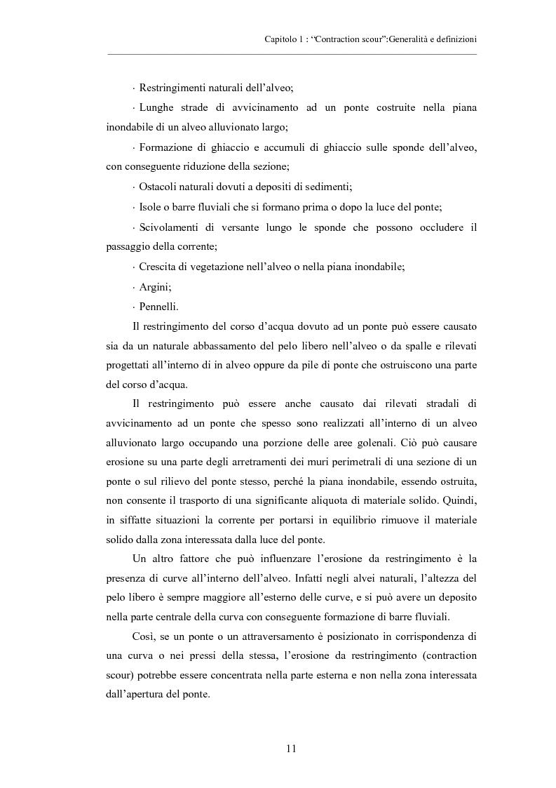 Anteprima della tesi: Indagine sperimentale sull'evoluzione morfologica di un alveo fluviale soggetto a restringimento, Pagina 7
