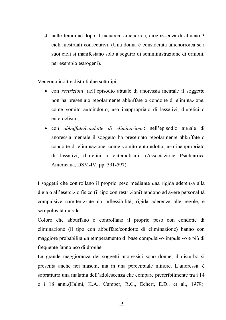 Anteprima della tesi: Il ruolo del padre nell'insorgenza del disturbo alimentare: anoressia e bulimia, Pagina 12