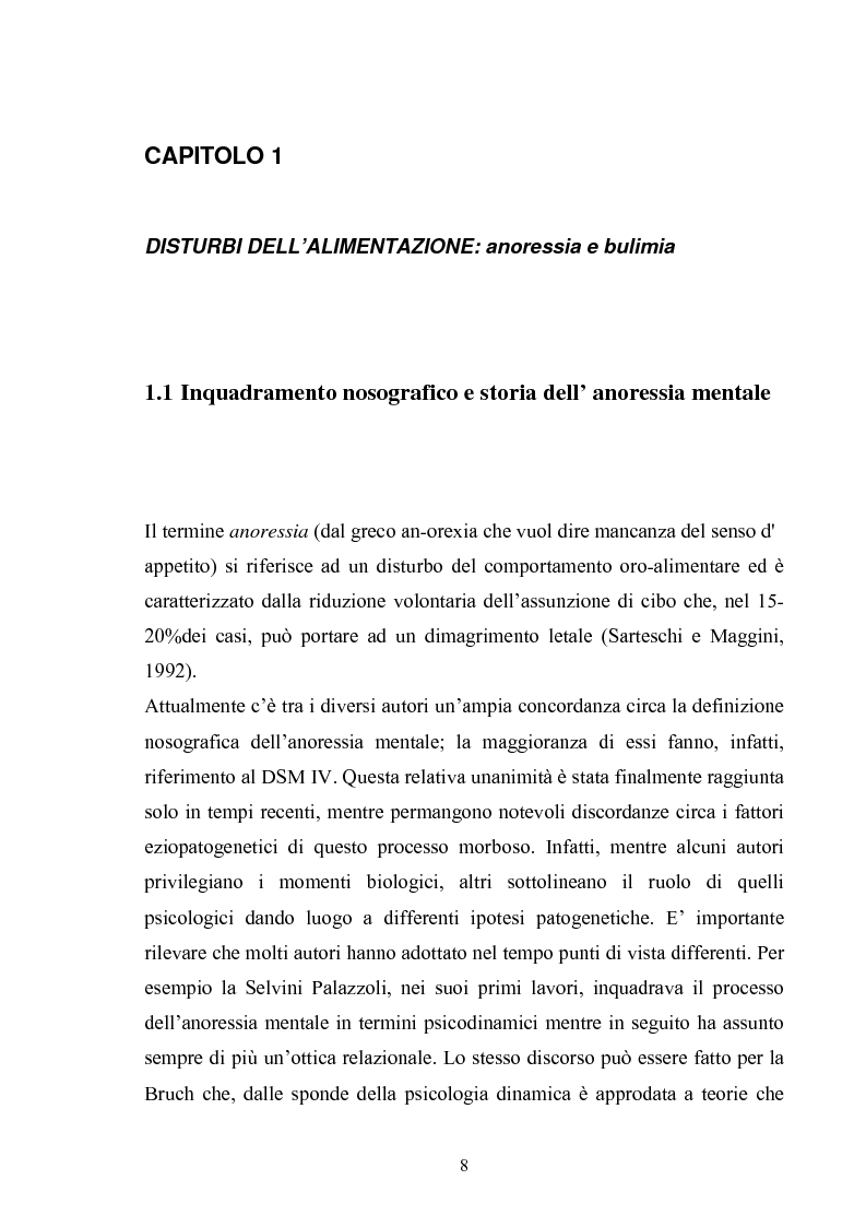 Anteprima della tesi: Il ruolo del padre nell'insorgenza del disturbo alimentare: anoressia e bulimia, Pagina 5