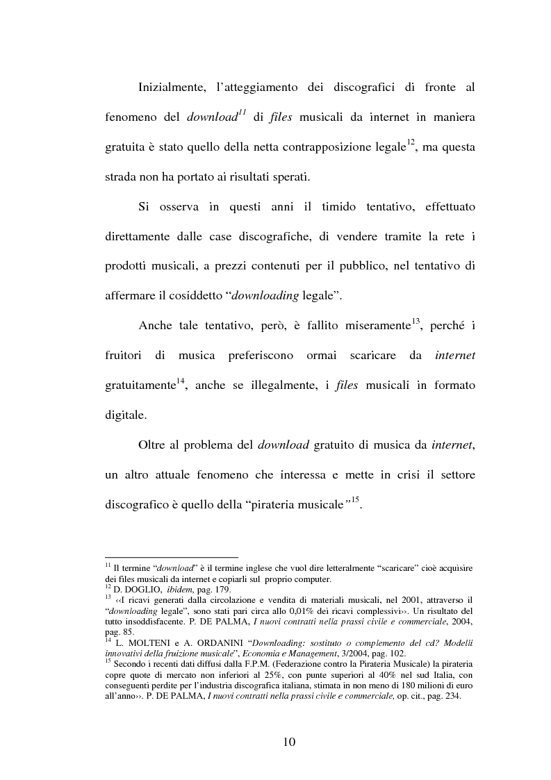 Anteprima della tesi: Il contratto discografico. Profili privatistici, Pagina 10
