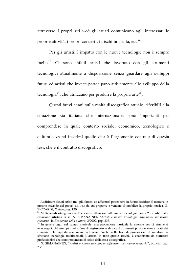Anteprima della tesi: Il contratto discografico. Profili privatistici, Pagina 14