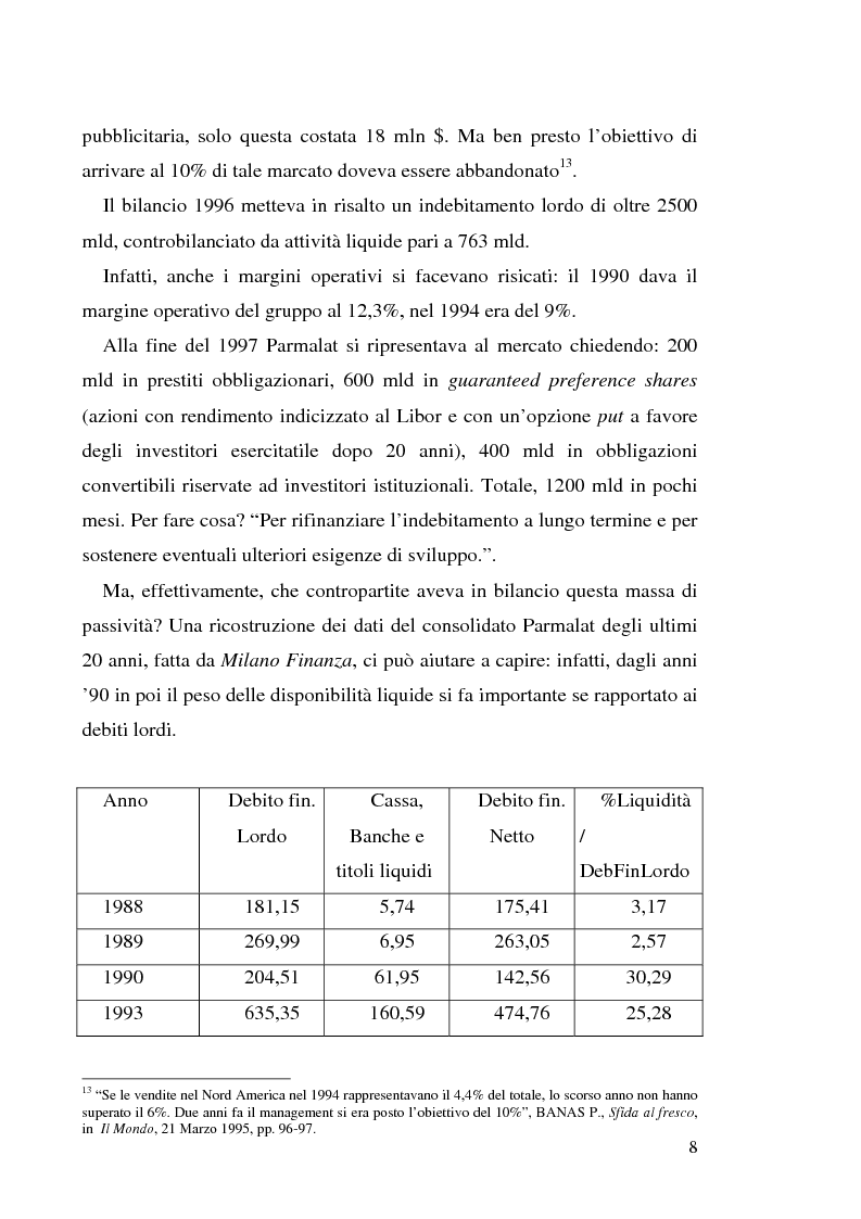 Anteprima della tesi: Un recente "disastro" finanziario: il caso Parmalat, Pagina 15
