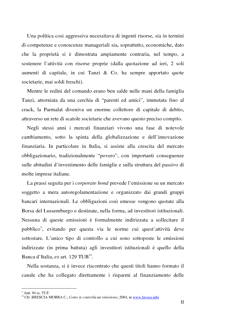 Anteprima della tesi: Un recente "disastro" finanziario: il caso Parmalat, Pagina 2