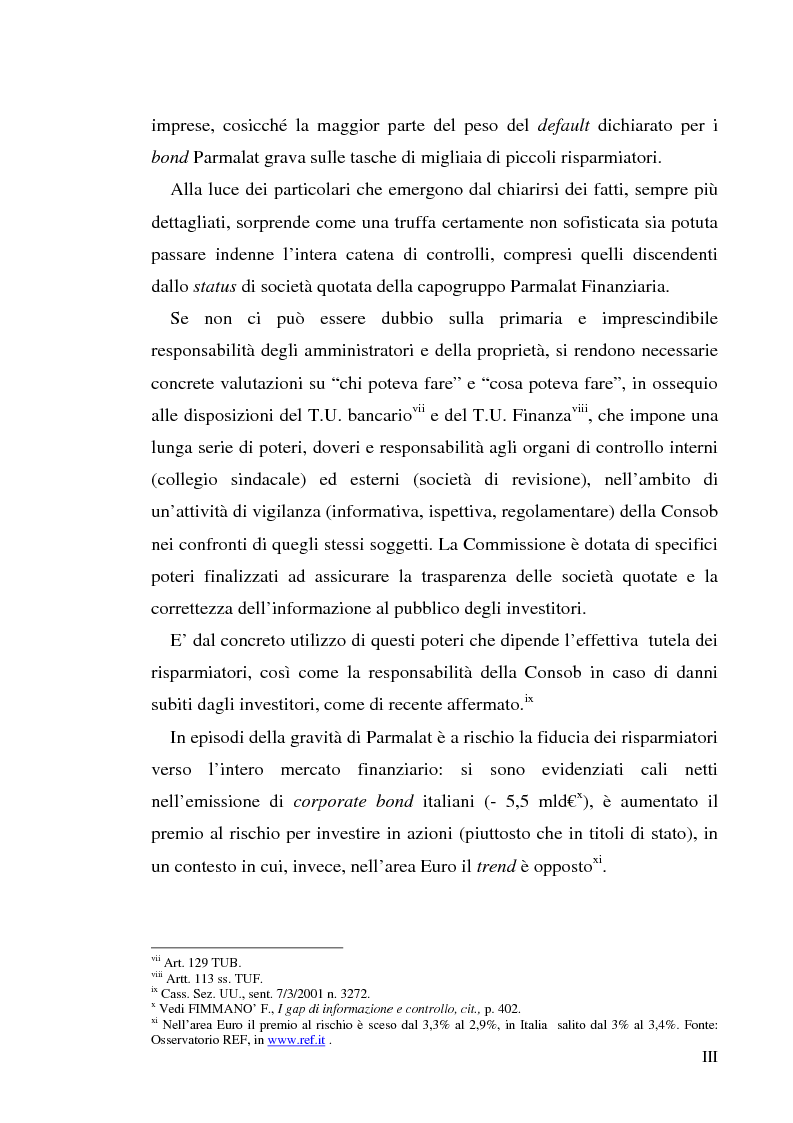Anteprima della tesi: Un recente "disastro" finanziario: il caso Parmalat, Pagina 3
