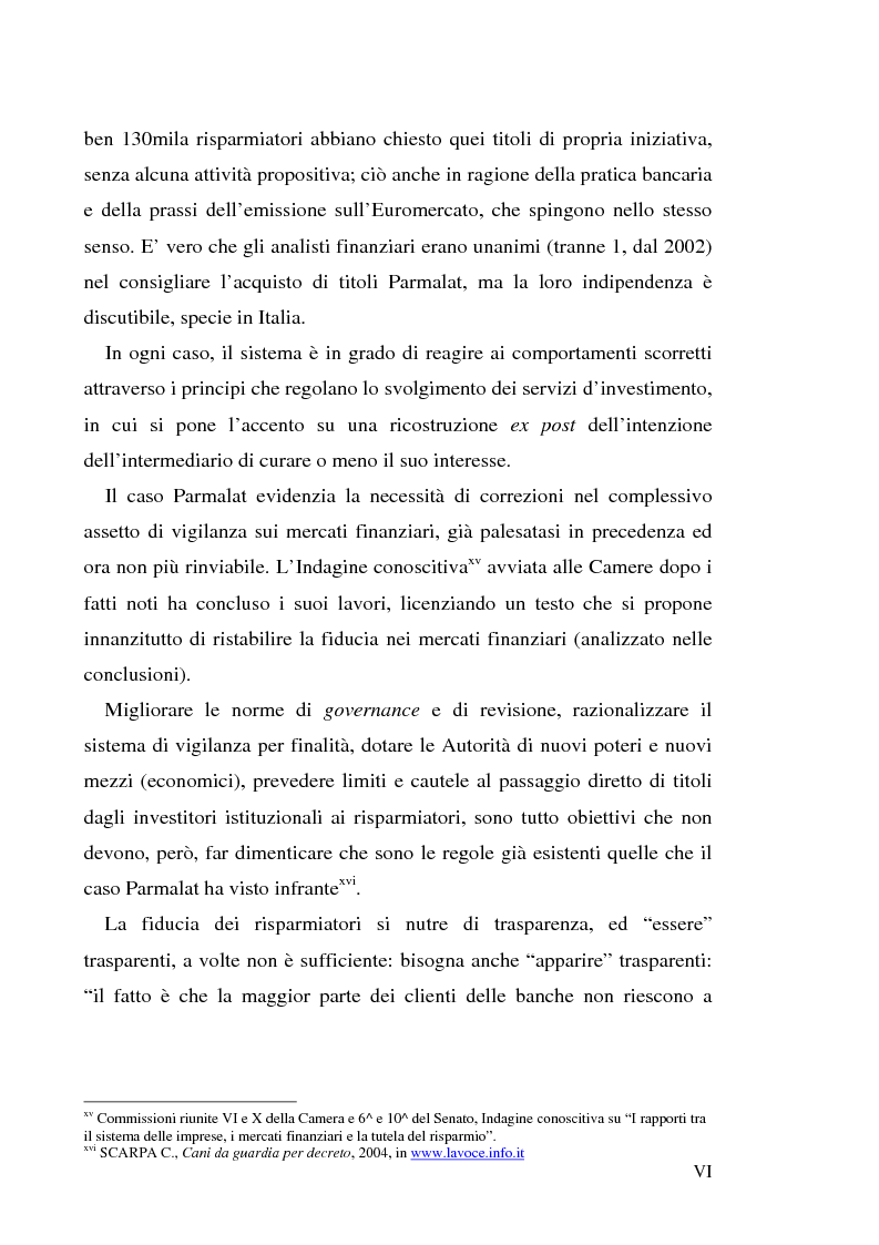 Anteprima della tesi: Un recente "disastro" finanziario: il caso Parmalat, Pagina 6