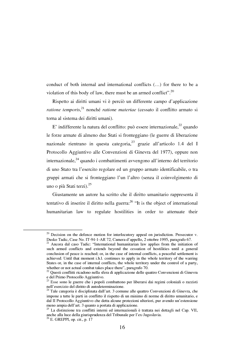 Anteprima della tesi: Le figure criminose previste dallo Statuto della Corte Penale Internazionale a confronto con quelle dello Statuto del Tribunale per l'ex-Jugoslavia, Pagina 10