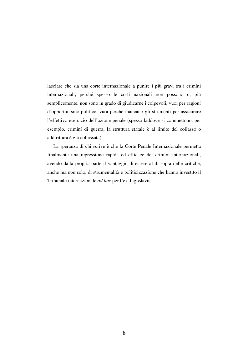 Anteprima della tesi: Le figure criminose previste dallo Statuto della Corte Penale Internazionale a confronto con quelle dello Statuto del Tribunale per l'ex-Jugoslavia, Pagina 2
