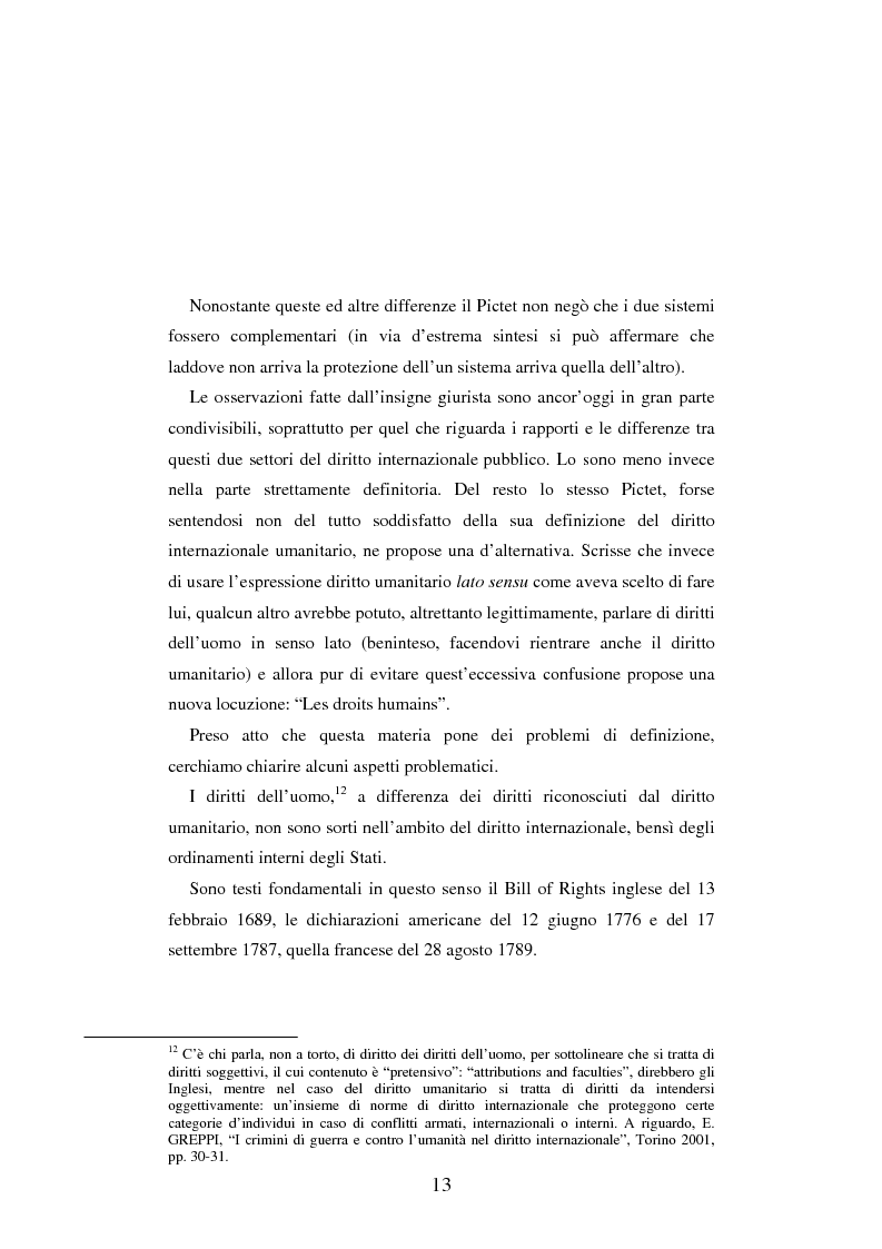 Anteprima della tesi: Le figure criminose previste dallo Statuto della Corte Penale Internazionale a confronto con quelle dello Statuto del Tribunale per l'ex-Jugoslavia, Pagina 7