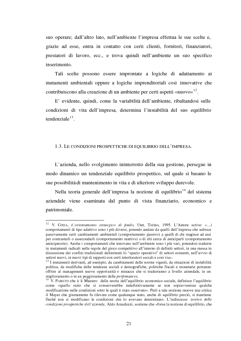 Anteprima della tesi: Crisi d'impresa. Processi degenerativi, strumenti di diagnosi e misure di prevenzione., Pagina 14