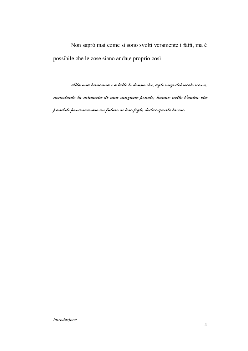 Anteprima della tesi: La dichiarazione di filiazione illegittima di nato da donna maritata in rapporto alla legge penale, Pagina 4