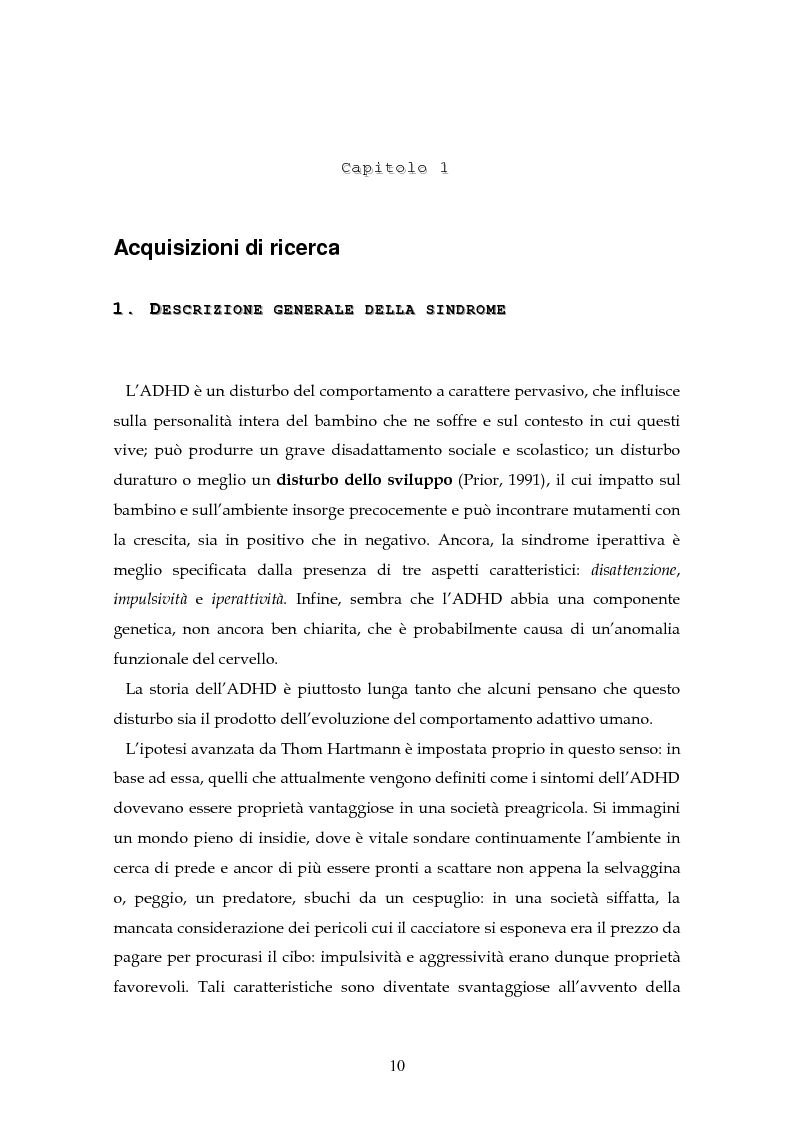 Anteprima della tesi: Il disturbo da deficit d'attenzione/iperattività: analisi della letteratura, Pagina 7