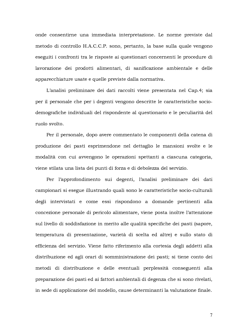 Anteprima della tesi: Customer Satisfaction nella ristorazione ospedaliera. Un'analisi al C.T.O. di Palermo, Pagina 3