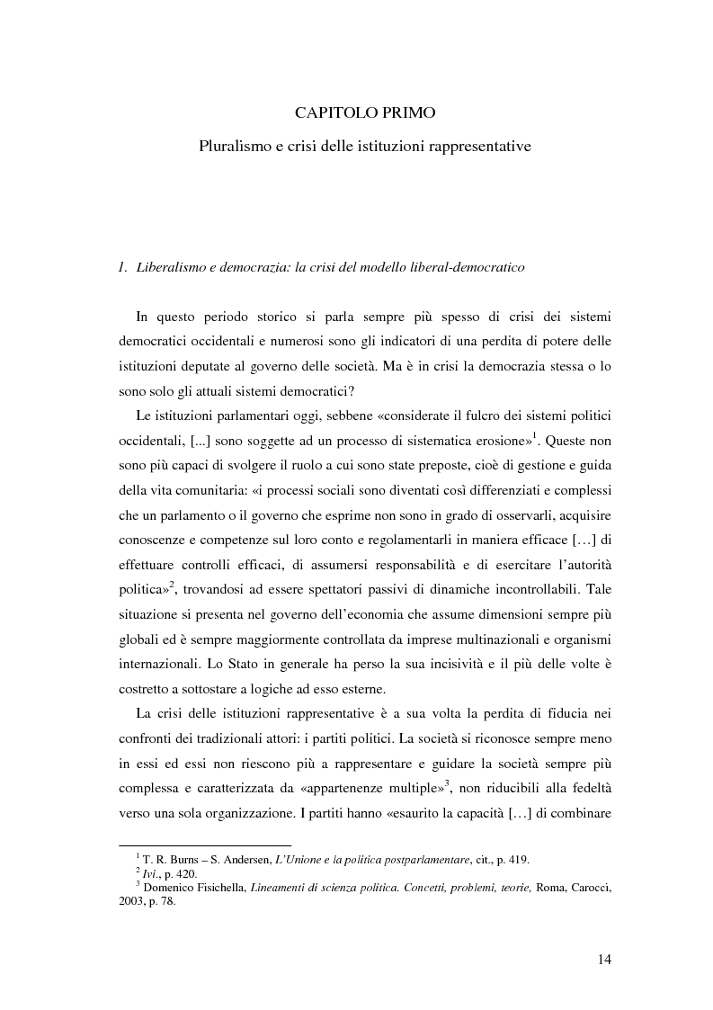 Anteprima della tesi: Autorità indipendenti, terzo settore e sussidiarietà nelle trasformazioni attuali dei sistemi democratici, Pagina 10