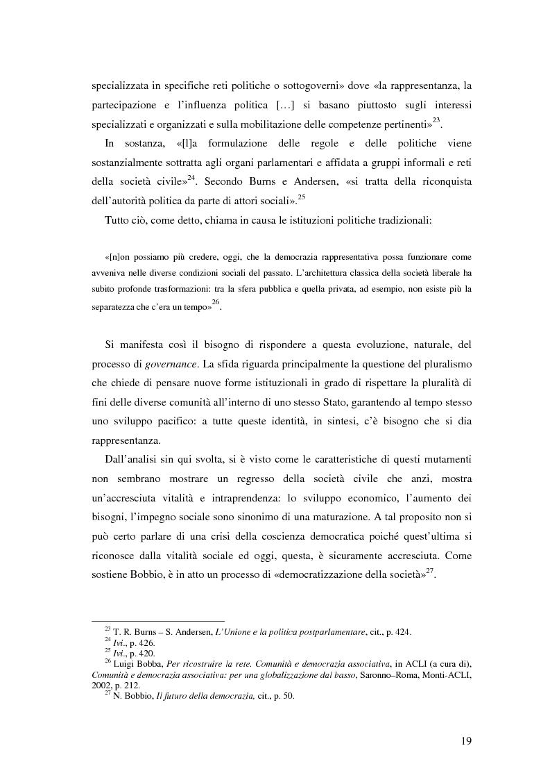 Anteprima della tesi: Autorità indipendenti, terzo settore e sussidiarietà nelle trasformazioni attuali dei sistemi democratici, Pagina 15