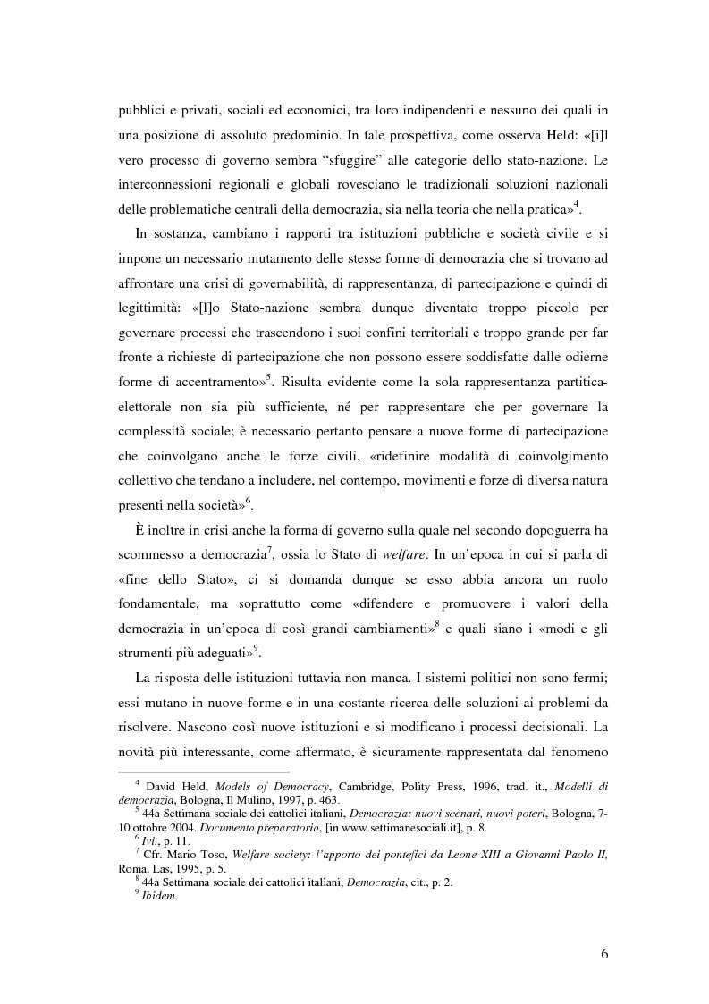 Anteprima della tesi: Autorità indipendenti, terzo settore e sussidiarietà nelle trasformazioni attuali dei sistemi democratici, Pagina 2