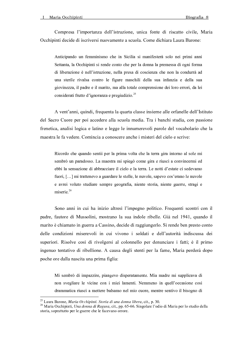 Anteprima della tesi: Maria Occhipinti: una ribelle del Novecento, Pagina 11