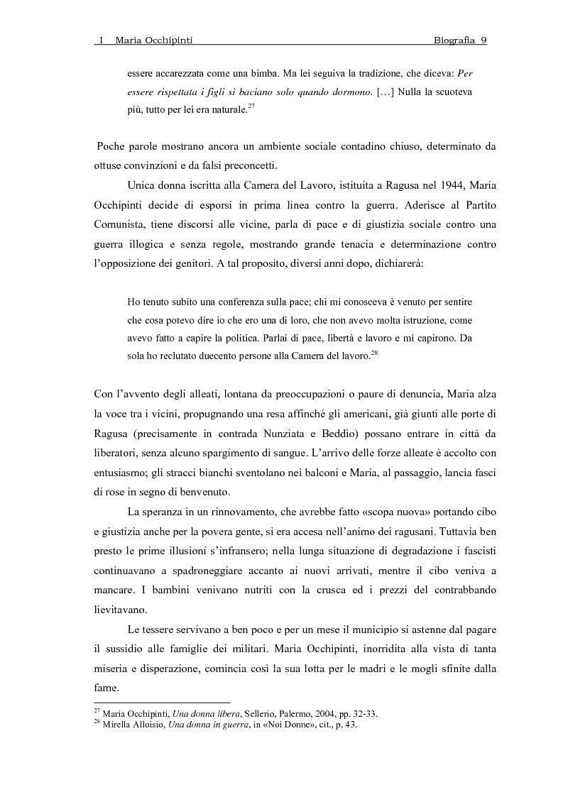 Anteprima della tesi: Maria Occhipinti: una ribelle del Novecento, Pagina 12