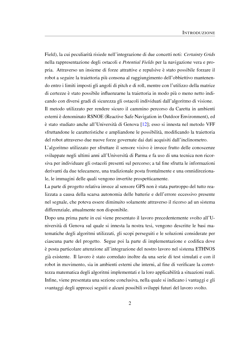 Anteprima della tesi: Algoritmi di visione stereo/omnidirezionale per la navigazione di robot autonomi, Pagina 2