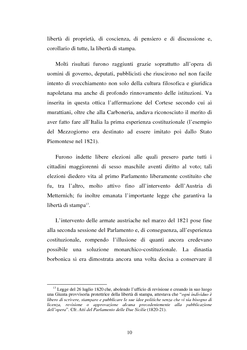 Anteprima della tesi: Domenico Capitelli: vita e studi di un liberale nel Mezzogiorno preunitario, Pagina 10