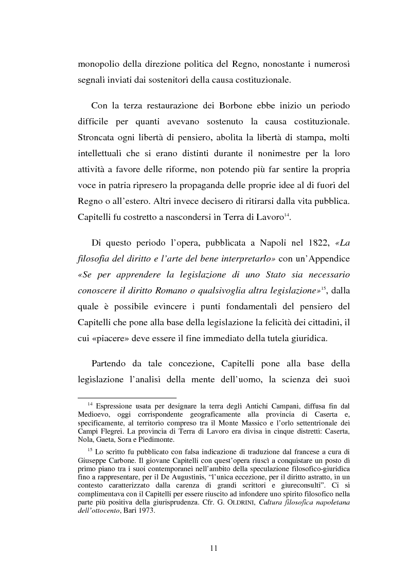 Anteprima della tesi: Domenico Capitelli: vita e studi di un liberale nel Mezzogiorno preunitario, Pagina 11