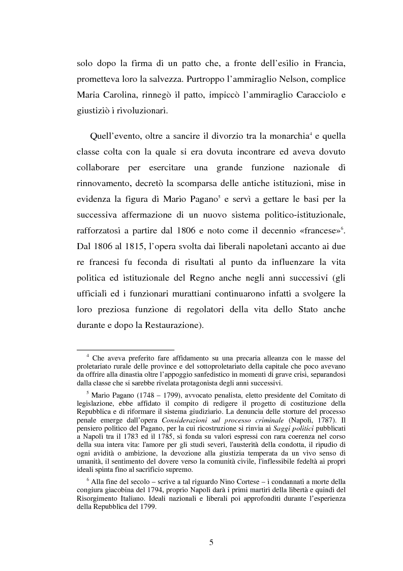 Anteprima della tesi: Domenico Capitelli: vita e studi di un liberale nel Mezzogiorno preunitario, Pagina 5