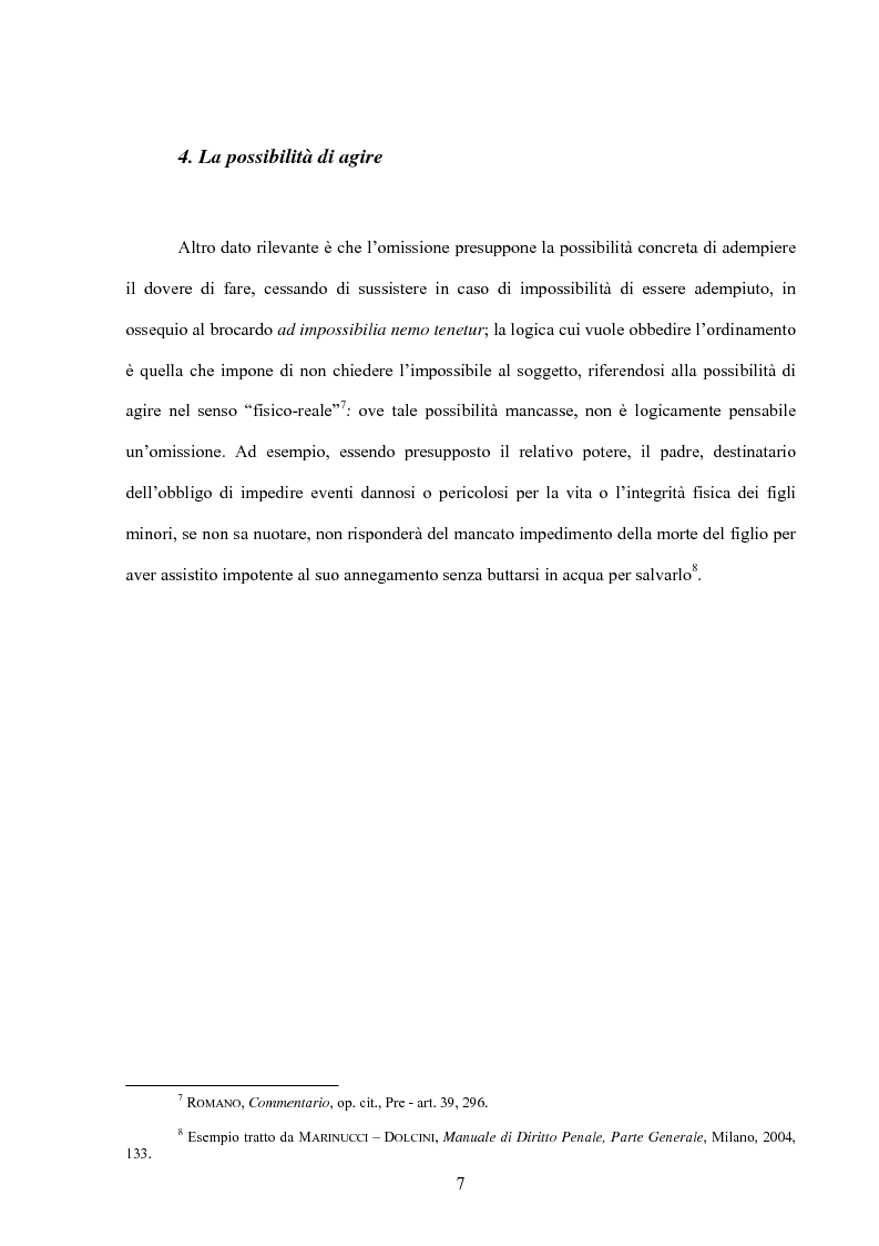Anteprima della tesi: La posizione di garanzia nel reato omissivo improprio, Pagina 10