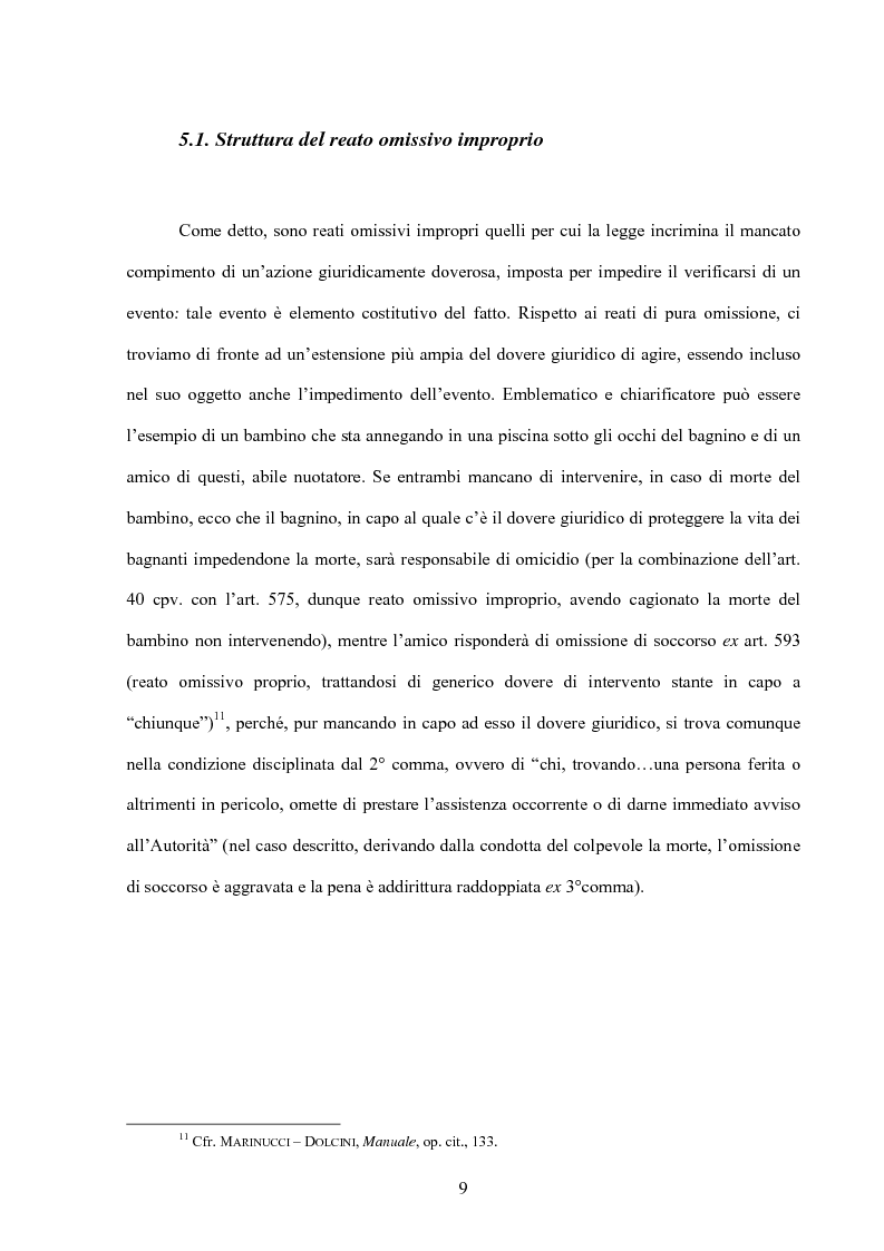 Anteprima della tesi: La posizione di garanzia nel reato omissivo improprio, Pagina 12