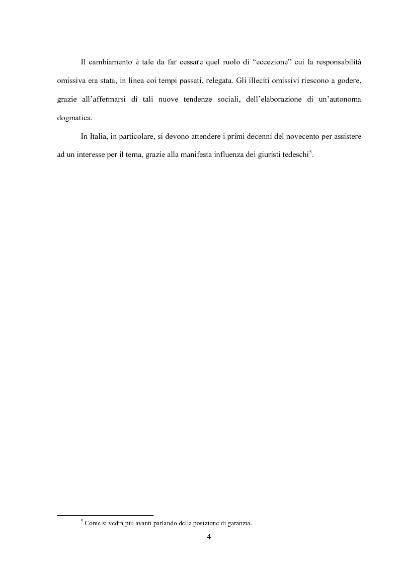 Anteprima della tesi: La posizione di garanzia nel reato omissivo improprio, Pagina 7