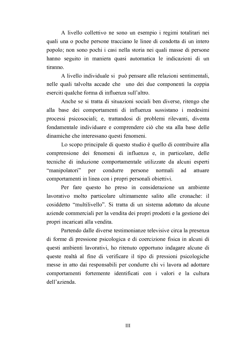 Anteprima della tesi: Indagine esplorativa sull'induzione comportamentale nel sistema di vendita multilivello, Pagina 3