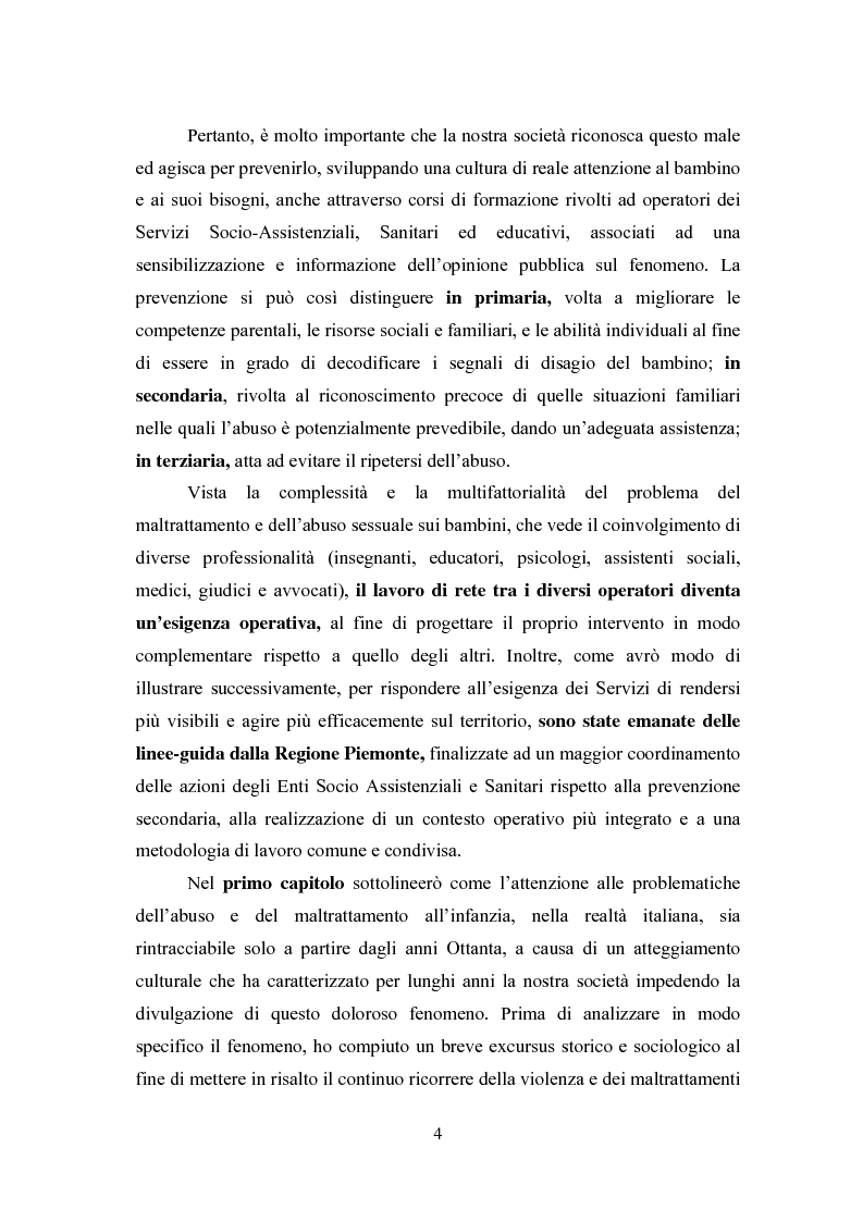 Anteprima della tesi: L' équipe multidisciplinare come strumento per la segnalazione e la presa in carico dei casi di abuso e maltrattamento sui minori, Pagina 2