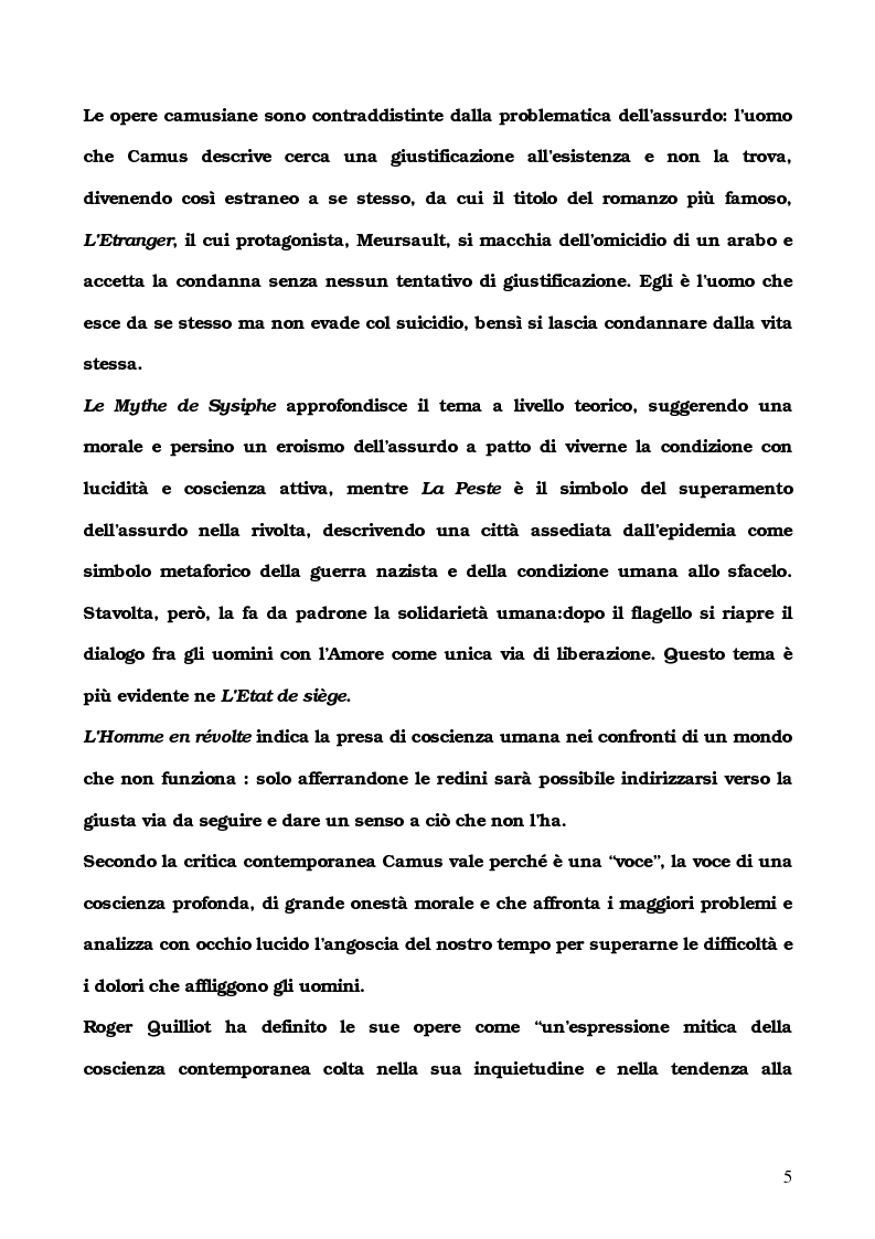 Anteprima della tesi: L'Etranger di Albert Camus, Pagina 2