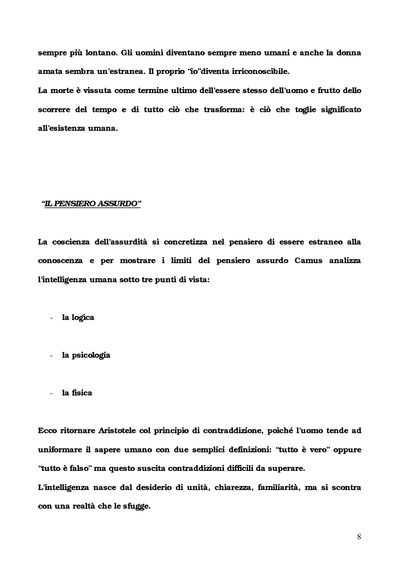 Anteprima della tesi: L'Etranger di Albert Camus, Pagina 5
