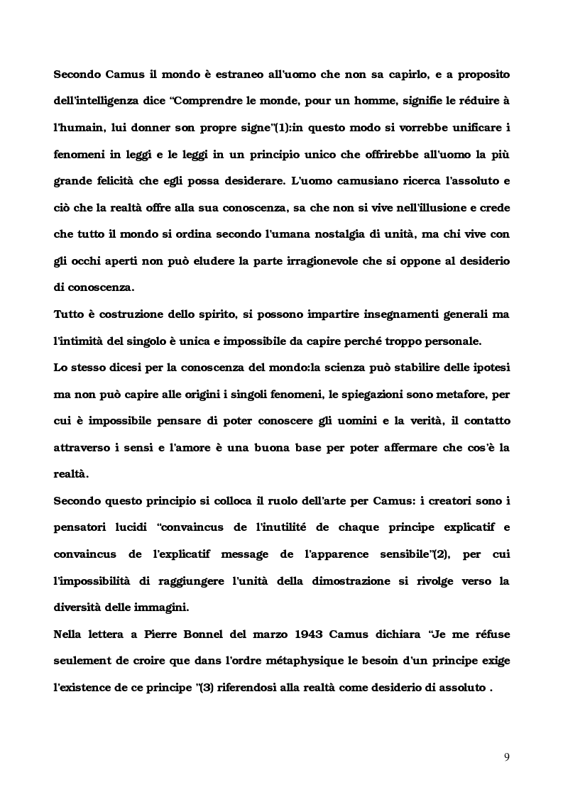 Anteprima della tesi: L'Etranger di Albert Camus, Pagina 6