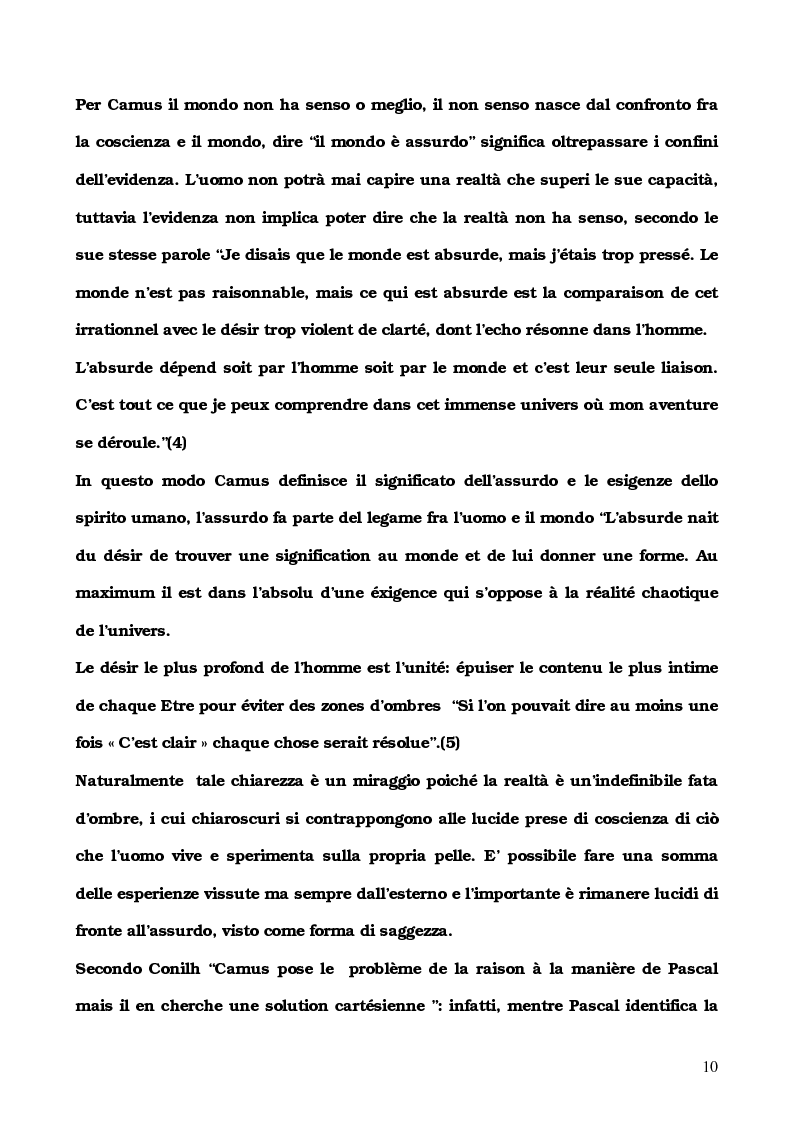 Anteprima della tesi: L'Etranger di Albert Camus, Pagina 7