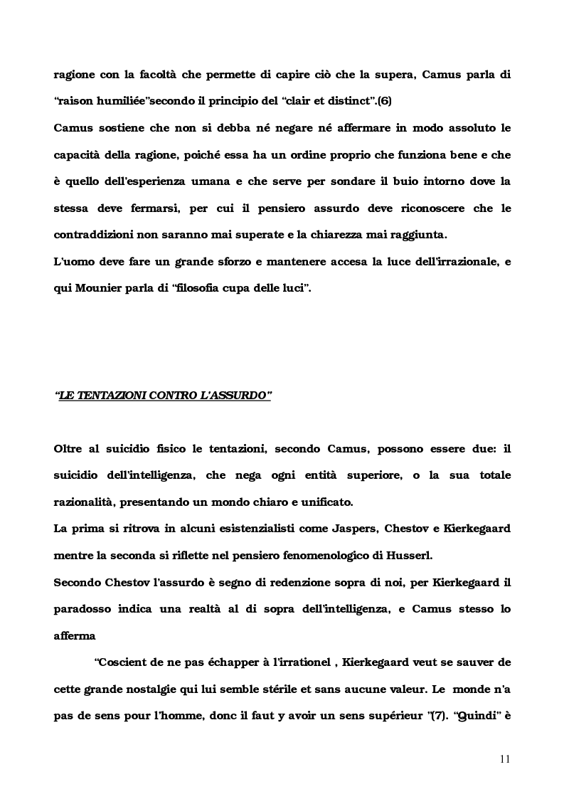 Anteprima della tesi: L'Etranger di Albert Camus, Pagina 8