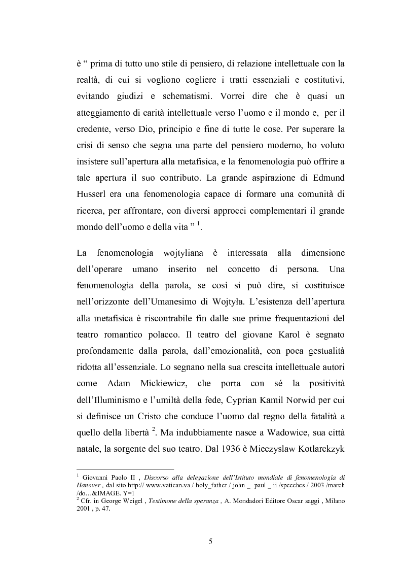Anteprima della tesi: Karol Wojtyla e la fenomenologia: tra filosofia e teologia, Pagina 2