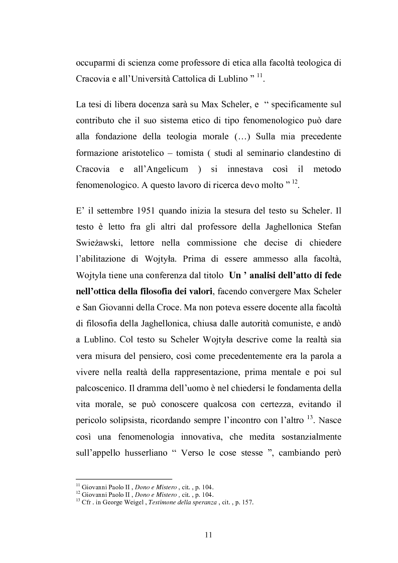 Anteprima della tesi: Karol Wojtyla e la fenomenologia: tra filosofia e teologia, Pagina 8
