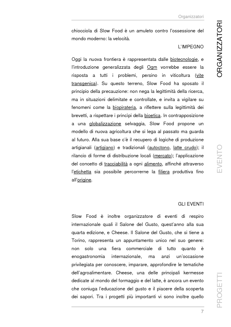 Anteprima della tesi: Analisi e sviluppo del progetto di immagine coordinata relativo al ''Salone del Gusto'', Torino 2004, Pagina 5