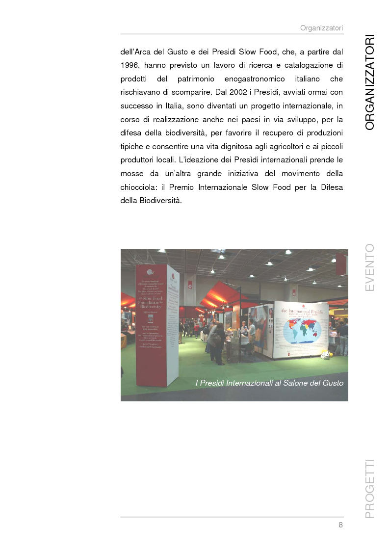 Anteprima della tesi: Analisi e sviluppo del progetto di immagine coordinata relativo al ''Salone del Gusto'', Torino 2004, Pagina 6