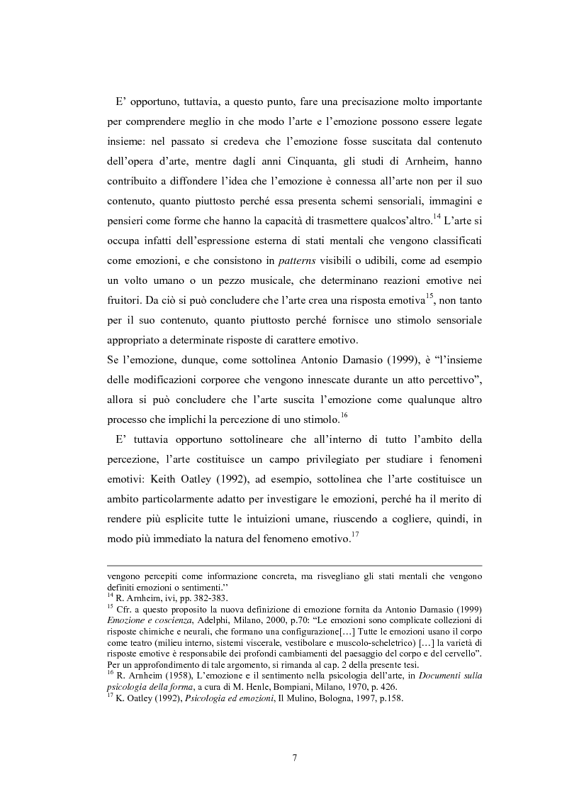 Anteprima della tesi: La regolazione delle emozioni: tra empatia ed arte, Pagina 7