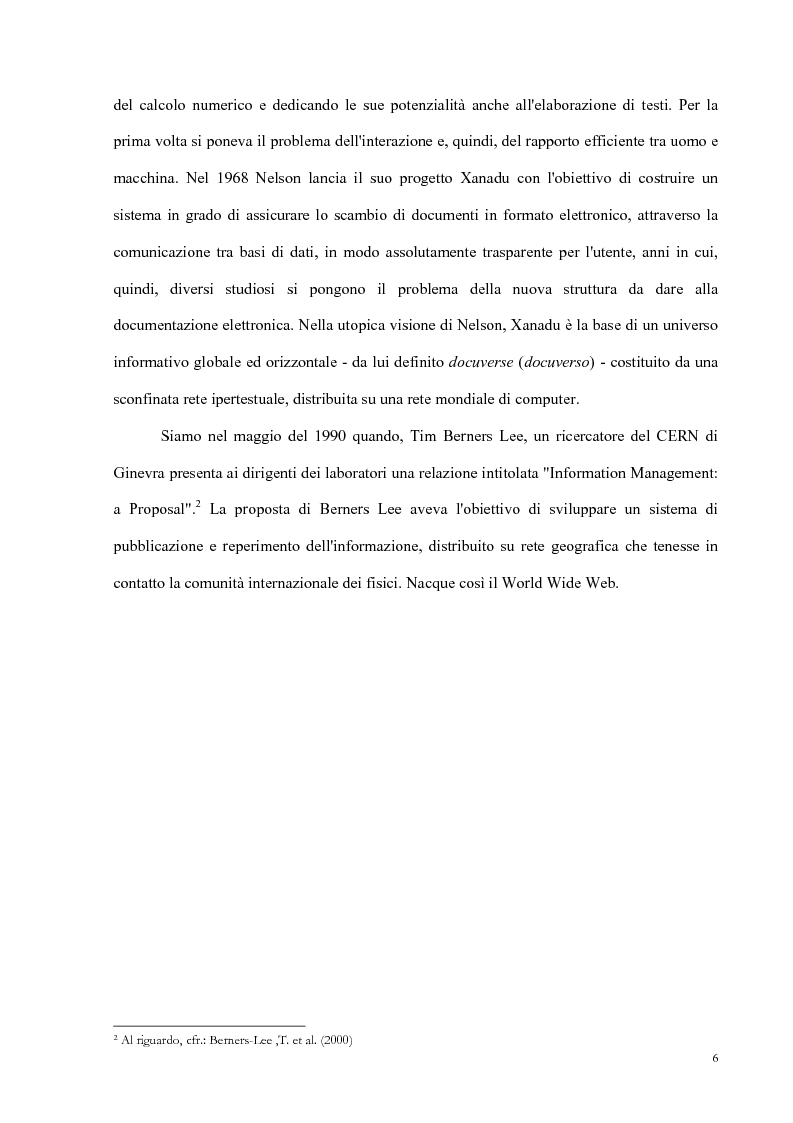 Anteprima della tesi: Semantic Web strutturazione dell’informazione e rappresentazione della conoscenza, Pagina 5