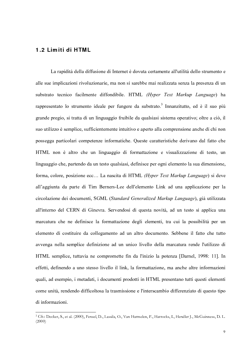 Anteprima della tesi: Semantic Web strutturazione dell’informazione e rappresentazione della conoscenza, Pagina 8