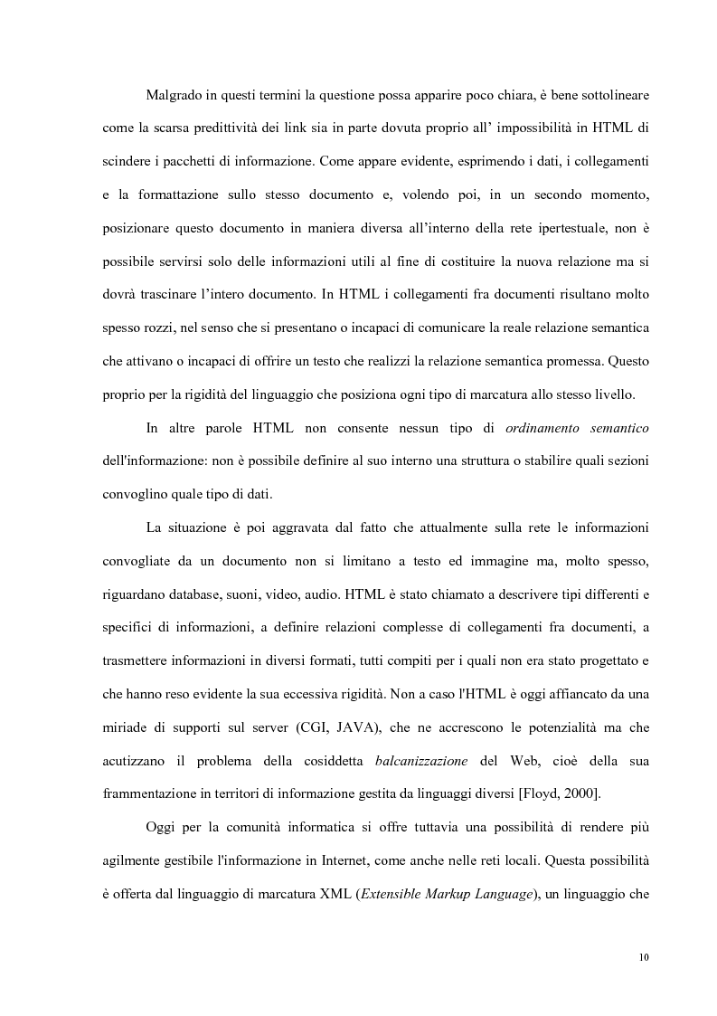 Anteprima della tesi: Semantic Web strutturazione dell’informazione e rappresentazione della conoscenza, Pagina 9