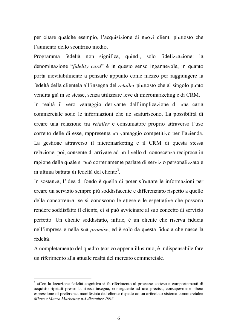 Anteprima della tesi: I programmi fedeltà nella moderna distribuzione: una visione teorico pratica del loro funzionamento, Pagina 5