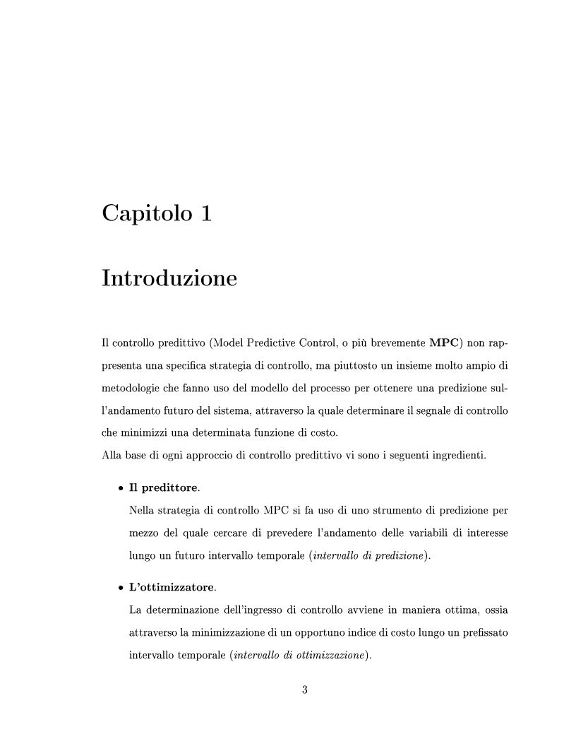 Anteprima della tesi: Controllo predittivo di sistemi lineari - Controllo ad alta prestazione e con vincoli di un impianto solare, Pagina 3