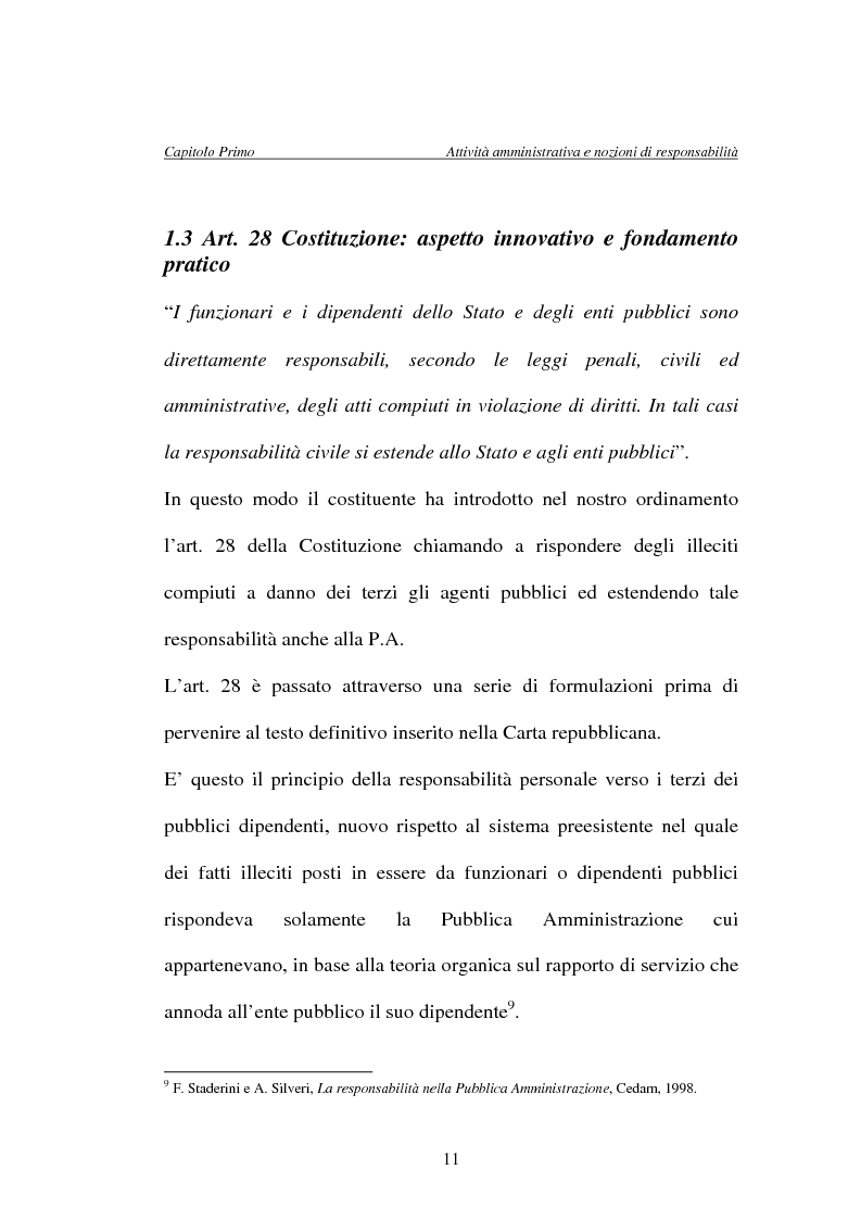 Anteprima della tesi: La responsabilità della Pubblica Amministrazione, dei dipendenti pubblici e la copertura assicurativa nella Sanità, Pagina 11