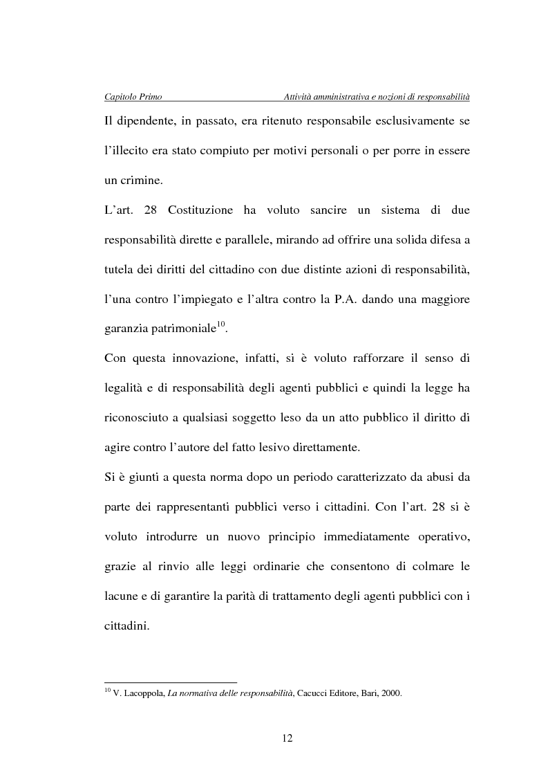 Anteprima della tesi: La responsabilità della Pubblica Amministrazione, dei dipendenti pubblici e la copertura assicurativa nella Sanità, Pagina 12