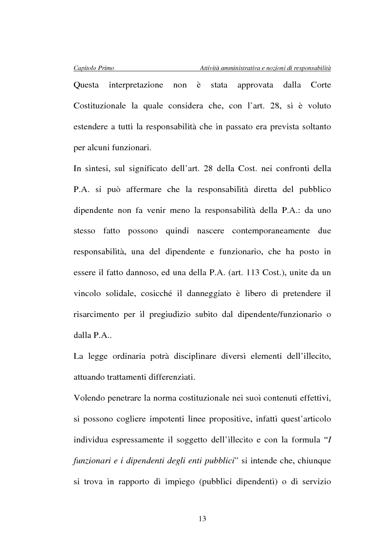 Anteprima della tesi: La responsabilità della Pubblica Amministrazione, dei dipendenti pubblici e la copertura assicurativa nella Sanità, Pagina 13