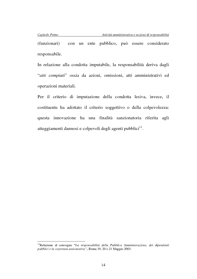 Anteprima della tesi: La responsabilità della Pubblica Amministrazione, dei dipendenti pubblici e la copertura assicurativa nella Sanità, Pagina 14