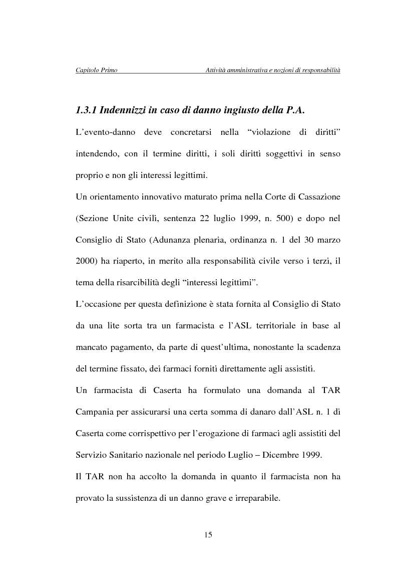 Anteprima della tesi: La responsabilità della Pubblica Amministrazione, dei dipendenti pubblici e la copertura assicurativa nella Sanità, Pagina 15